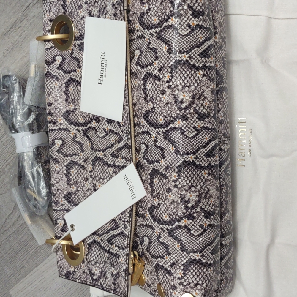 Hammitt Reversible Convertible VIP Montana Daisy Snake Clutch Crossbody Purse - Picture 2 of 9